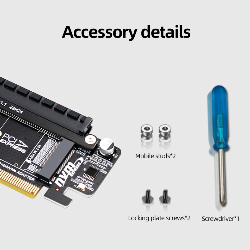 Pcie Adapter Nvme Pcie [Vktech] PCIe X16 To X8+X4+X4 Splitter