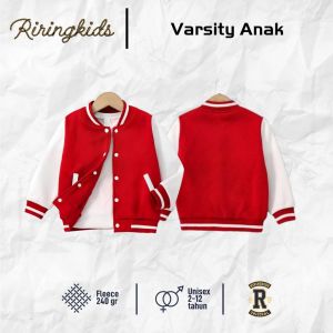Jaket Varsity Anak LABUBU Umur 2-12 Tahun Jaket Anak Laki Laki Perempuan LABUBU Terbaru
