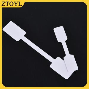 ZTOYL  100PCS Giá Trắng nhãn thẻ với treo chuỗi Đồ trang sức văn phòng phẩm giày vải
