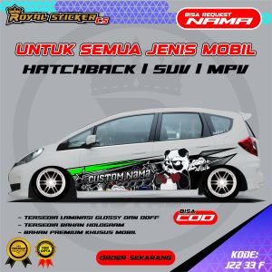 JZZ 33-STIKER DECAL THAILOOK KARAKTER  JAZZ SIGRA  AYLA  AVANZA INNOVA HILUX - FREE CUSTOM NAMA
