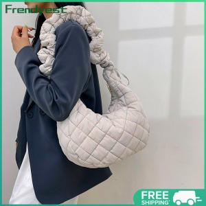 Large Quilted Puffer Tote Bag for Women Stylish Shoulder Bag with Padding for Comfortable Carry in Classic Colors