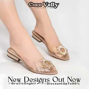 COCO VELLY - VENY Sandal Mika Wanita Hak Tahu 2 cm Santai Di Rumah