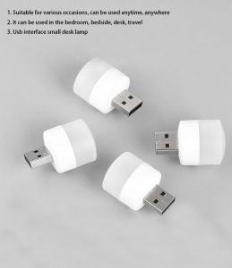 Portable USB Plug Lamp Computer Mobile Power Charging Treasure LED Eye Protection Reading Light Mini Night Light USB Lamp