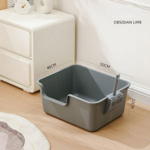 Integrated Cat Litter Box Extra Large Open Type Anti-splash Cat Toilet Semi-enclosed Cat Litter Box Pet Cat Supplies