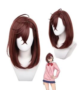 Anime Dandadan School Cosplay Momo Ayase Wig JKUniform Earrings Pink Sweater Skirt Halloween Party
