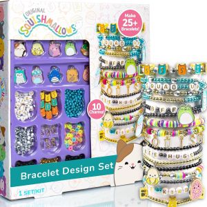 Original Squishmallows Bracelet Design Set 1 Set/Kit Make 25+ Bracelets 10 Charms Bead Kit