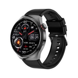 Heart Rate Monitor Smart Watch Bluetooth Call Steel Strap Watch Round Sugar Blood Pressure Monitoring Sport Watch Men