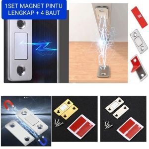Magnet Pintu Lemari 1 Set Magnet Pintu Rumah Magnetic Door Closer Stopper Magnet Laci Lemari