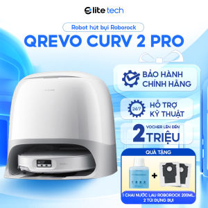 Robot Hút Bụi Lau Nhà Roborock Qrevo Curv 2 Pro | 25.000Pa Giặt Giẻ 100°C Lau Xoay Kép AI 4.0
