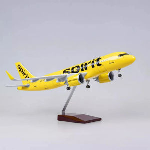 Diecast Model Aircraft 1/80 Scale A320neo Spirit Airlines Airways Resin Airplane airplane model With Light Toy Souvenir Collect
