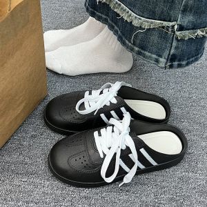 Free Shipping WomenS Outdoor Slippers New Summer Styles Versatile Korean Fashion Beach Sandals Flat-Soled Flip-Flops Student-Style Closed-Toe Half-Slippers