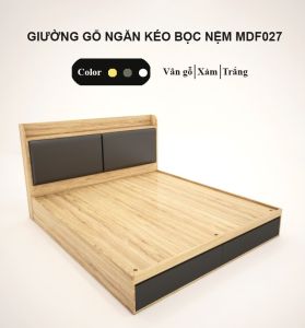 FREESHIP HCM - Giường Gỗ MDF Ngăn Kéo Bọc Nệm Tatana MDF027 - có thiết kế theo yêu cầu khách hàng