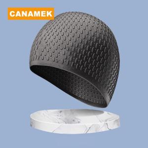 【CANAMEK】 Silicone Water Drop Swimming Cap Adult Enlarged Bubble Swimming Cap Super Elastic Waterproof Ear Protection