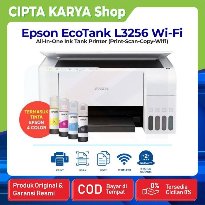 Epson EcoTank L3256 WiFi All-In-One Ink Tank Printer (Print-Scan-Copy)