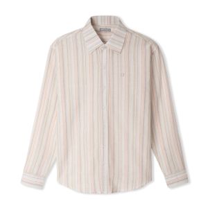 Áo sơ mi dài tay nam cao cấp LINEN XO BAMI HOME áo sơ mi phối sọc phong cách lịch lãm cổ điển ASM02