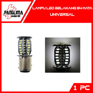 Lampu LED Belakang 64 Mata Bayonet 1157 Stop Rem Stoplamp lamp Brake Berputar Putar Strobo Kedap Kedip RGB Rainbow Pelangi Merah Biru Hijau Putih