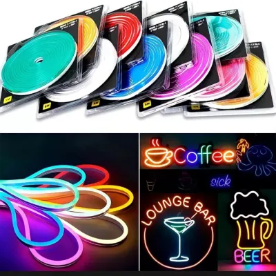 Lampu Neon Flex 5 meter DC 12V Waterpoof Lentur