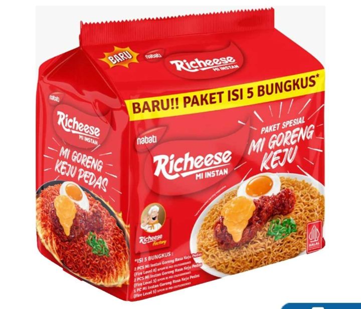 Nabati Richeese Spicy Fried Instant Noodles Level 3 | Lazada