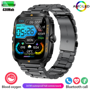 Smart Watch Mens Three-Proof Outdoor 3atm Deep Waterproof 1.93inch 430mah Large Battery Hd Bluetooth Call Smartwatchs