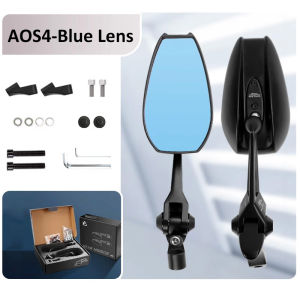 Anak Classic Anti-Glare Side Mirror For Motorcycle Universal Blue Lens Adjustable