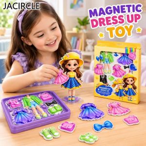 Magnetic Princess Dress Up Doll Diy Sticker Toy 90 Pcs Mix Match Outfit Sets Fridge Magnet Playset Gift For Kids