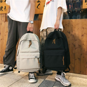 SG Simple Backpack Casual Solid Color Simple Men and Women Couple Campus Student Schoolbag Bag 时尚休闲纯色简约男女双肩包情侣校园学生