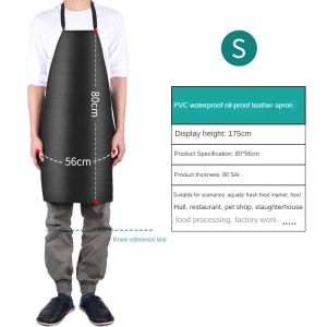 Waterproof Oil-Proof Apron Labor Protection Kitchen Canteen Barbecue car wash PVC Leather Apron