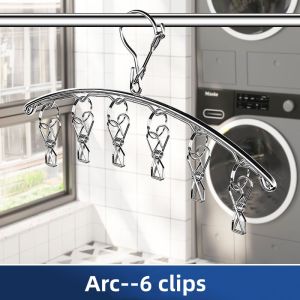 Clothes hanger heavy duty socks rack multi-clip with clips space saver roundhanger clothes racks organizer hangers stainless steel for bra socks hanger underwear clothes drying rack outdoor foldable rotaing drying hanger and pegs