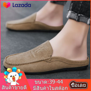 G&MN ครึ่งรองเท้าสำหรับชายครึ่งรองเท้าแตะแบนรองเท้าแตะรองเท้าแตะรองเท้า Loafers สำหรับชาย ใหม่แฟชั่น Casual รองเท้าล่อสำหรับชาย