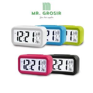 Creative Digital Smart Temperature Snooze Alarm Student LCD Mute Backlight Clock