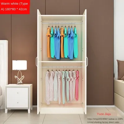 Simple Assembly Of Solid Wood Board Combination Wardrobe Wardrobe Rental Room Cabinet IKEA Hanger 2 Doors 3 Doors Childrens Cabinet