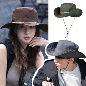 Wide brim sun hat outdoor fishing hiking camping UV protection quick dry adjustable safari cap