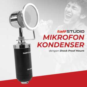 COD TaffSTUDIO Mikrofon Kondenser dengan Shock Proof Mount / mikrofon karaoke suara jernih youtuber kabel suara bagus / mikrofon rekaman studio lengkap studio rekaman suara / mik mic rekaman studio jernih bm 8000 satu set suara jernih