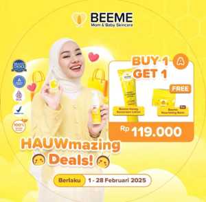 Beeme Honey Sunscreen Lotion with SPF 50+++ | Skincare Ibu dan Anak