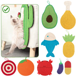 Sisal Cat Scratch Board Cactus Avocado Scratch Mat Protecting Furniture Sofa Claw Scraper Pad Pet Toy