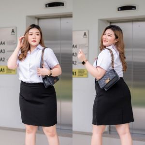 🍭🍬ไซต์ใหญ่ รอบเอว [ 35-45 ]🍬🍭 กระโปรงนักศึกษาทรงเอ กระโปรงทรงเอ ความยาว 20 22 24 26 ผ่าหลัง (เอว 35-45)