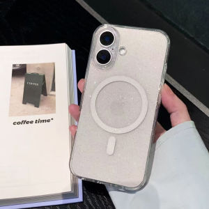 CrashStar MagSafe Shiny Glitter Transparent TPU Soft Shockproof Phone Case For iPhone 15 14 Pro Max Plus 13 Pro Max Wireless Charging Phone Casing Fashion Clear Phone Cover Shell With Full Cover Lens Camera Protection