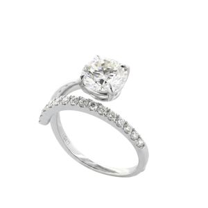 TDG 10K White Gold Lab-Grown Diamond Ring