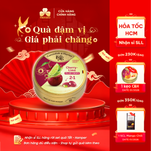 Kẹo trái cây Đức Cavendish & Harvey Cherry with lime filling( vị Cherry nhân chanh) hộp thiếc 175g
