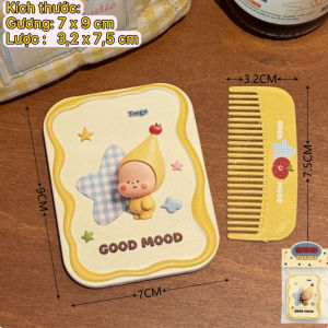Gương lược mini bỏ túi tiện lợi cute xỉu gương cầm tay đa năng mang đi chơi đi học lam qua xinh