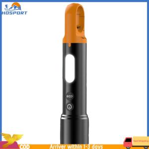 【Hospor】Mini Flashlight High Brightness Torch USB Rechargeable Multi-Function Torch 4+4 Modes Lightweight for Outdoor Emergency