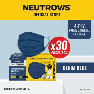 Neutrovis 4-Ply Adult Premium Medical Face Mask 30s (Multiple Colours Available)