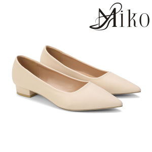 【Gevale】Korean Leather Sandals Pointed Office work Block-Heel 2.5cm Low heels For Women