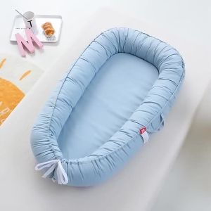 Portable Infant Bionic Bed Outdoor Travel Detachable ding Newborn Baby Nest Pure Cotton Lace Crib