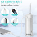 H2ofloss Waterproof Dental Water Flosser for Braces Cordless Oral Irrigator with 5 Jets Nozzles Portable Dental Pick Flosser Teeth Cleaning for Travel Home, 200ml Water Tank, 5 Modes 40Psi 110Psi. 
