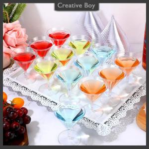 [Creative] 10Pcs Fashion Wine Party Champagne Cocktail Plastic Champagne Disposable Goblet Beer Whiskey Cups Party Tableware
