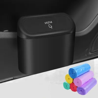 【Ready Stock】Car Dustbin Can Garbage Universal Trash Bin Portable Organizer Holder Hanging Mini Wastebasket Bin Office Home Tools