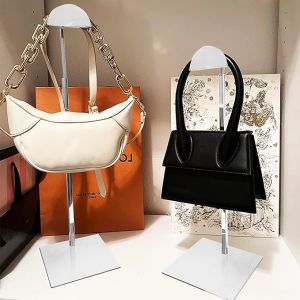 【LOCAL STOCK-Deliver in 2-3 days】Adjustable Polished Gold / Silver Hanging Bag Handbag Shelf Display Stand Purses Handbag Holder Rack Organizer Stand Storage