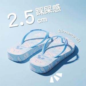[Free Shipping] 2026 New Hello My Melody Cinnamoroll Womens Thick-Soled Non-Slip Flip-Flops