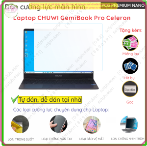 Dán màn hình cường lực Laptop CHUWI GemiBook Pro Celeron 14" nano dẻo siêu mỏng trong suốt nhám chống vân nhìn trộm